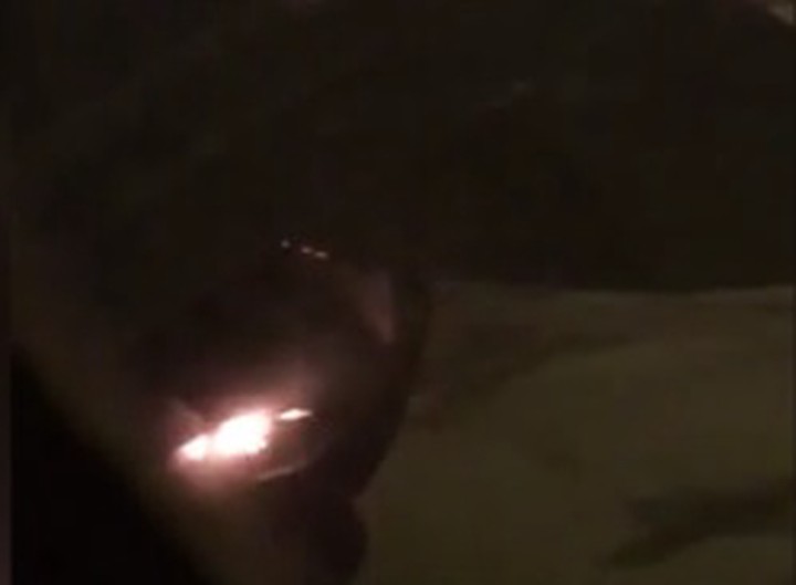 Появилось видео с горящим двигателем самолета в аэропорту Новосибирска