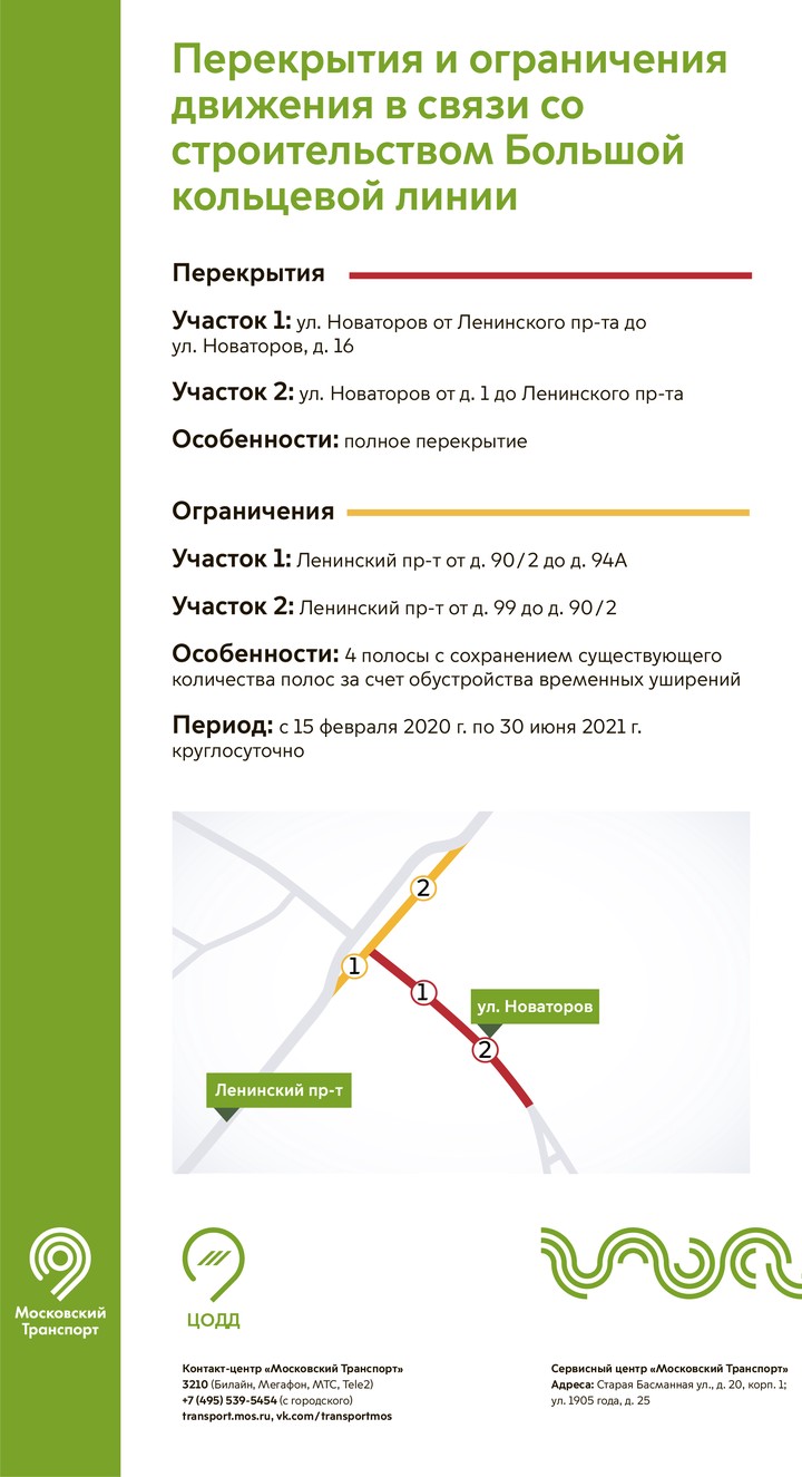 Схема движения в Москве изменится из-за строительства БКЛ