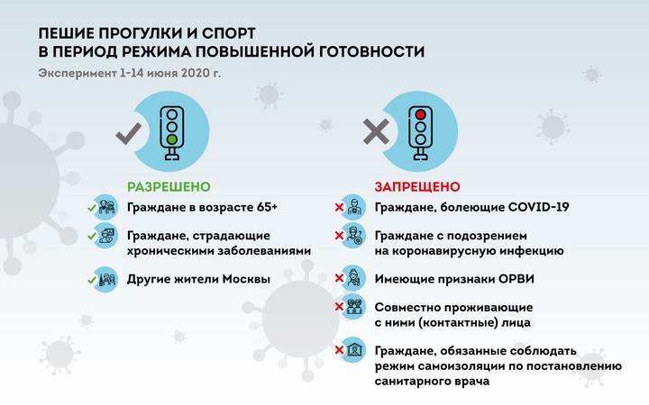 Власти Москвы установили правила прогулок на свежем воздухе