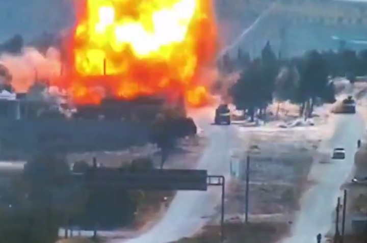 Появилось видео нападения боевиков на российских военных в Сирии