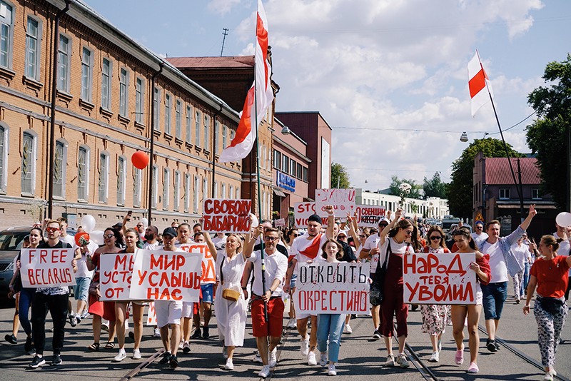 МВД Белоруссии: Около 4,8 тысячи человек вышли на протесты во вторник