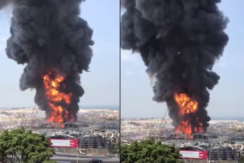 Президент Ливана допустил, что пожар в Бейруте мог быть диверсией