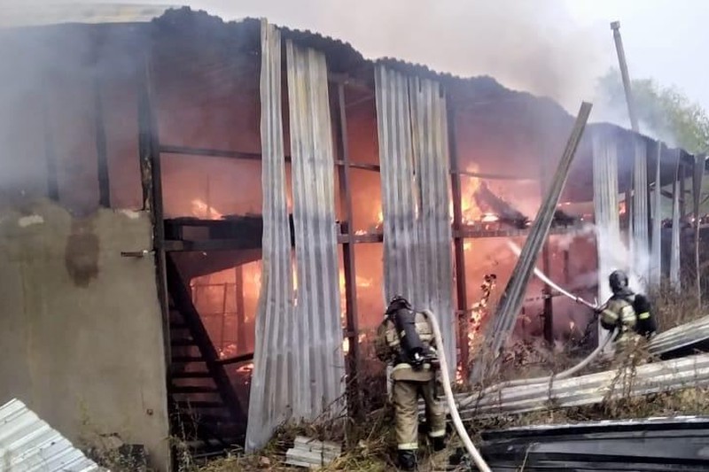 Пожар локализовали в оборудованном под автосервис гараже в Солнечногорске