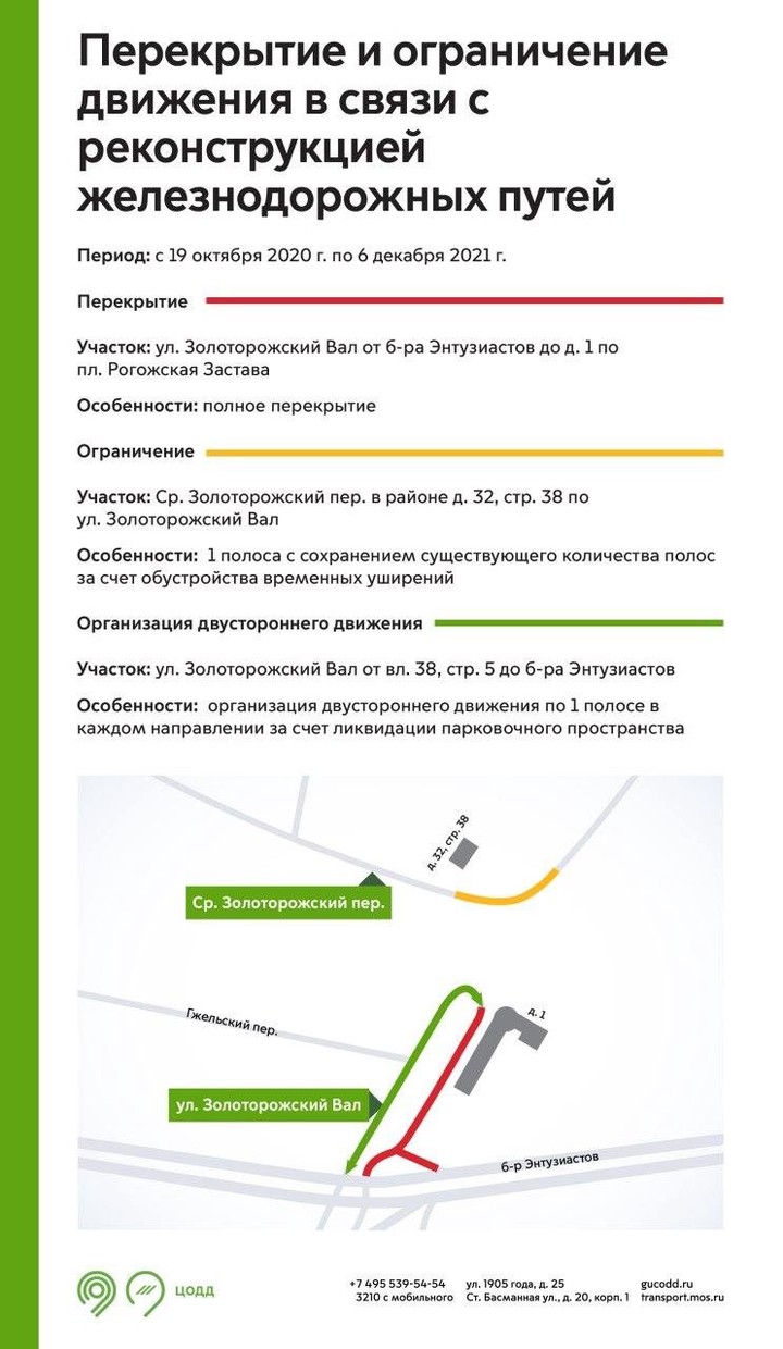Схема движения временно изменится в пяти округах Москвы