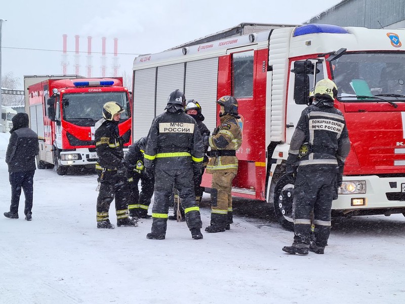 Пожар вспыхнул в подмосковной деревне Тураково