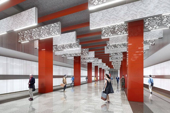Станцию «Мичуринский проспект» БКЛ метро украсят китайские орнаменты