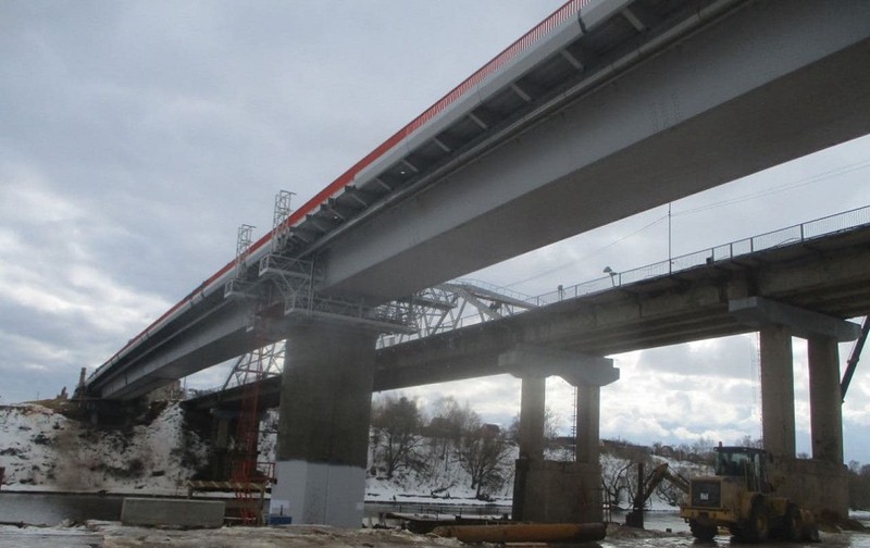 Еще один этап реконструкции моста завершили в подмосковном Воскресенске