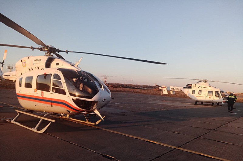 Грудного ребенка доставили вертолетом из Калужской области в столичную больницу