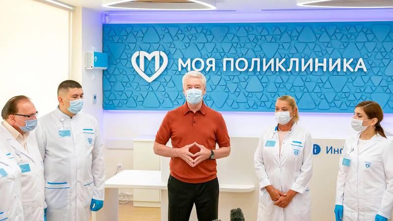 Сергей Собянин осмотрел реконструированный филиал поликлиники на севере Москвы