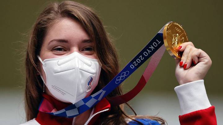 Виталина Бацарашкина. Стрельба, пневматический пистолет с 10 метров / Фото: twitter/Olympic_Russia Виталина Бацарашкина. Стрельба, пневматический пистолет с 10 метров / Фото: twitter/Olympic_Russia