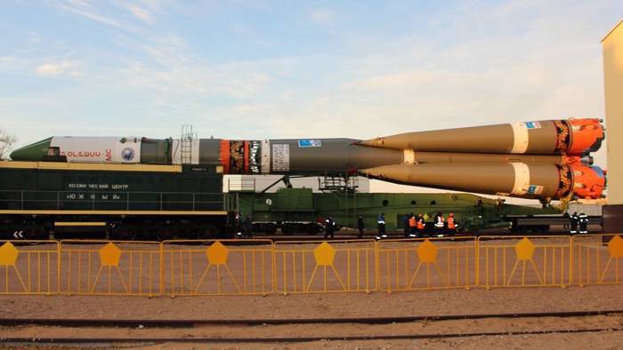 Расписанная под хохлому ракета «Союз» стартовала с Байконура