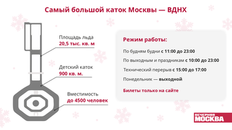 Самый большой каток Москвы - ВДНХ