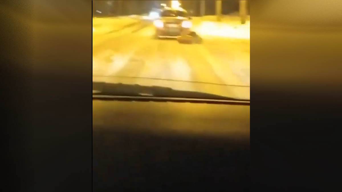Жительница Тольятти врезалась в машину на привязанном к автомобилю тюбинге