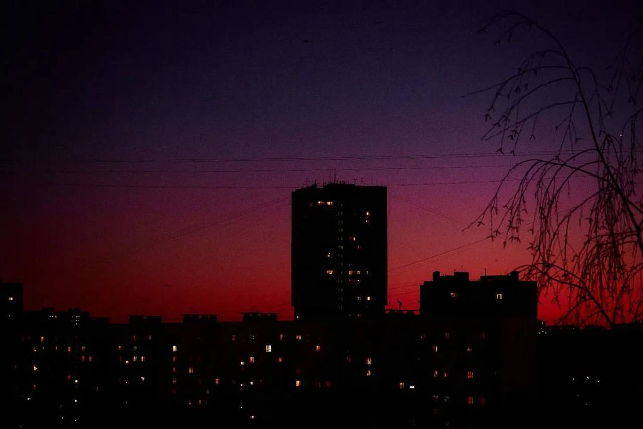 Малиновый закат. Фото: народный корреспондент Анастасия Зыкова 