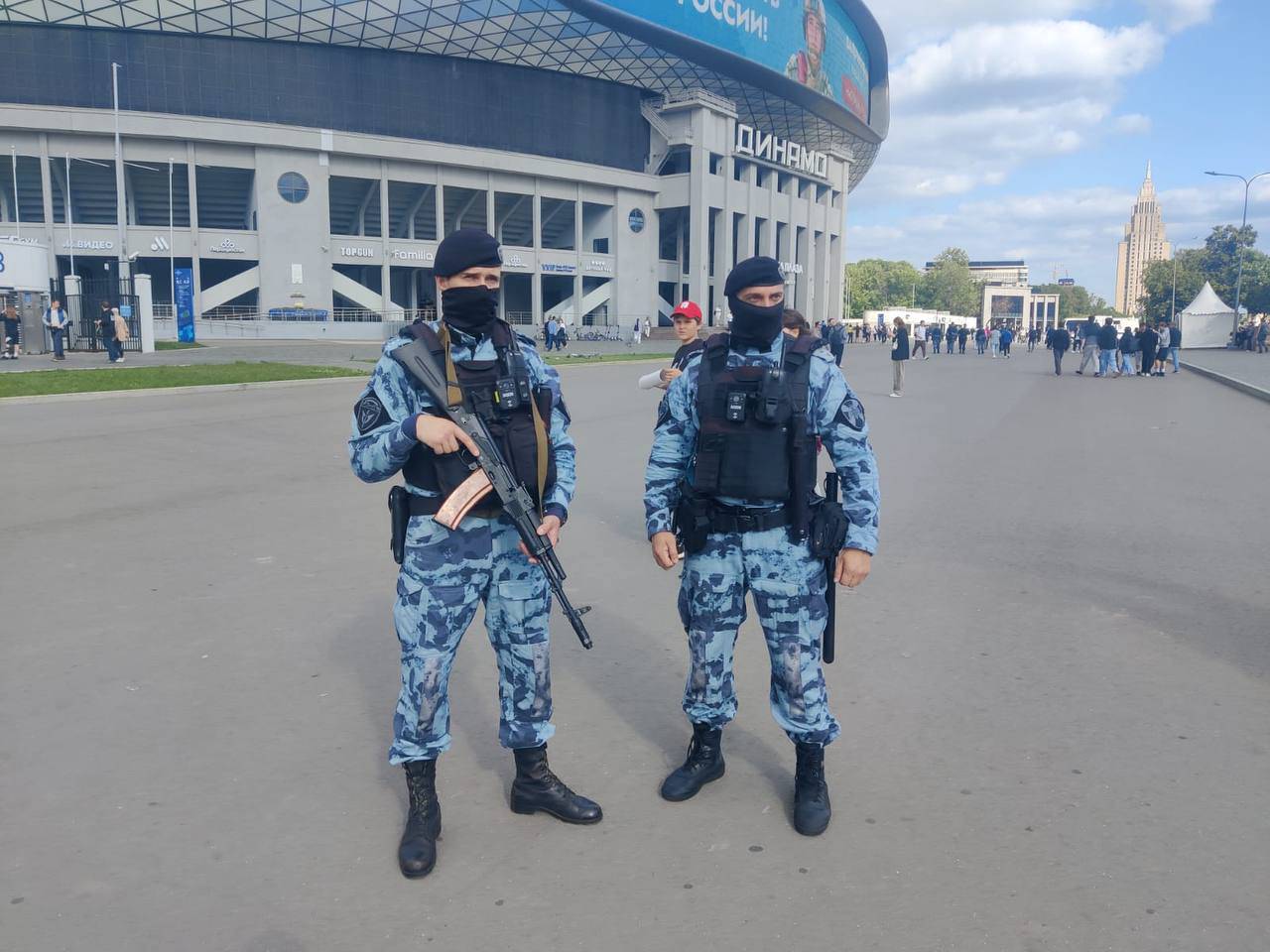 Безопасность во время футбольного матча в Москве обеспечила Росгвардия. Фото: пресс-служба Росгвардии